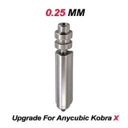 High Precision Bimetal Nickel Plated Replacement Nozzle for Anycubic Kobra X Hardened SteelOne-Piece Hotend for 3D Printer Parts
