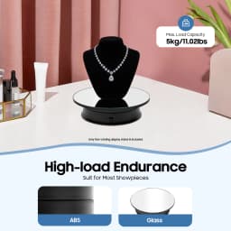 360° Rotating Display Stand Electric Turntable Photography Turntable 5KG Load Capacity Suitable for Displaying Jewellery Watches