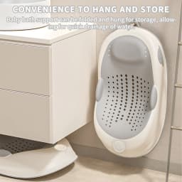 Baby Bath Support Seat, Ergonomic Infant Bath Lounger, Non-Slip Bath Mat for Infants, Baby Bathing Support, Bath Frame
