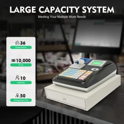 48 Keys Electronic Cash Register LED Display Cash Register Machine Support Multiple Payment Methods For Multi Cash Register