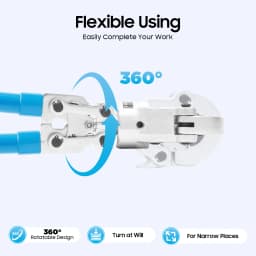 6T PEX Crimping Tool Set, 360° Rotatable Head Manual Scissor Type Crimper Pliers, 9 Molds for PEX/Copper/Aluminum Pipes