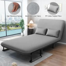 Updated Double Folding 2 Position Convertible Sleeper Armchair Chair Sofa Bed UK Upholstered Couch Sofabed Settee Recliner Beds