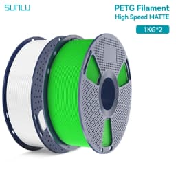 SUNLU 2KG High Speed Matte PETG Filament 1.75mm 1000g Spool (2.2lbs) High Speed Printing Filament Fit Most FDM Printer
