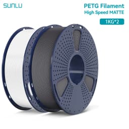 SUNLU 2KG High Speed Matte PETG Filament 1.75mm 1000g Spool (2.2lbs) High Speed Printing Filament Fit Most FDM Printer