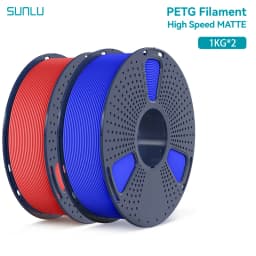 SUNLU 2KG High Speed Matte PETG Filament 1.75mm 1000g Spool (2.2lbs) High Speed Printing Filament Fit Most FDM Printer