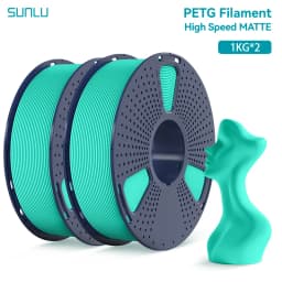 SUNLU 2KG High Speed Matte PETG Filament 1.75mm 1000g Spool (2.2lbs) High Speed Printing Filament Fit Most FDM Printer