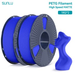 SUNLU 2KG High Speed Matte PETG Filament 1.75mm 1000g Spool (2.2lbs) High Speed Printing Filament Fit Most FDM Printer