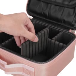 Voltsify Portable Waterproof Travel Makeup Bag with Dividers