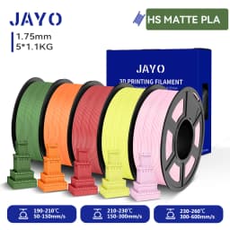 JAYO High Speed Matte PLA /HS Matte PETG 3D Filament 1.75mm 600mm/s Print Range High Flow Speedy PETG 3D Printer Filament for 3D