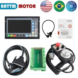 【BR US CZ】 4 Axis CNC Offline Motion Controller DDCS V4.1 + MPG Pendant Handwheel with E-Stop For Lathe Router Machine