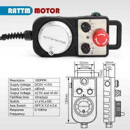 【BR US CZ】 4 Axis CNC Offline Motion Controller DDCS V4.1 + MPG Pendant Handwheel with E-Stop For Lathe Router Machine