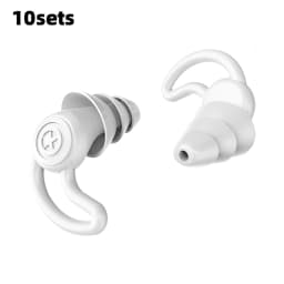 3 Layers Reusable Silicone Earplugs for Swimming, sleeping, learning, Concert, Motorcyclists & More,Mute for Extra Coverag
