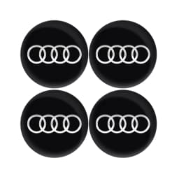 4pcs 56/65mm Car-Wheel Center Hub Stickers 60/68mm Wheel Center Hub Caps For Audi S RS A3 A4 A1 A2 Auto Decoration Accessories