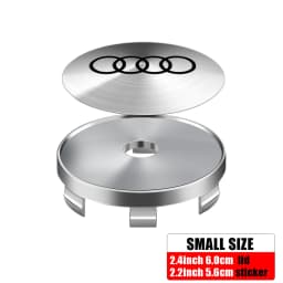 4pcs 56/65mm Car-Wheel Center Hub Stickers 60/68mm Wheel Center Hub Caps For Audi S RS A3 A4 A1 A2 Auto Decoration Accessories