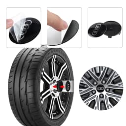 4pcs 56/65mm Car-Wheel Center Hub Stickers 60/68mm Wheel Center Hub Caps For Audi S RS A3 A4 A1 A2 Auto Decoration Accessories