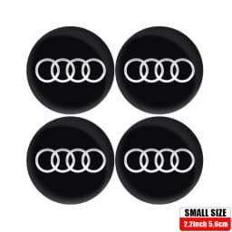 4pcs 56/65mm Car-Wheel Center Hub Stickers 60/68mm Wheel Center Hub Caps For Audi S RS A3 A4 A1 A2 Auto Decoration Accessories