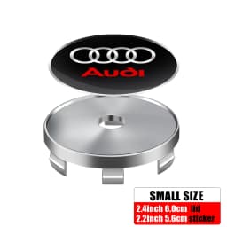 4pcs 56/65mm Car-Wheel Center Hub Stickers 60/68mm Wheel Center Hub Caps For Audi S RS A3 A4 A1 A2 Auto Decoration Accessories