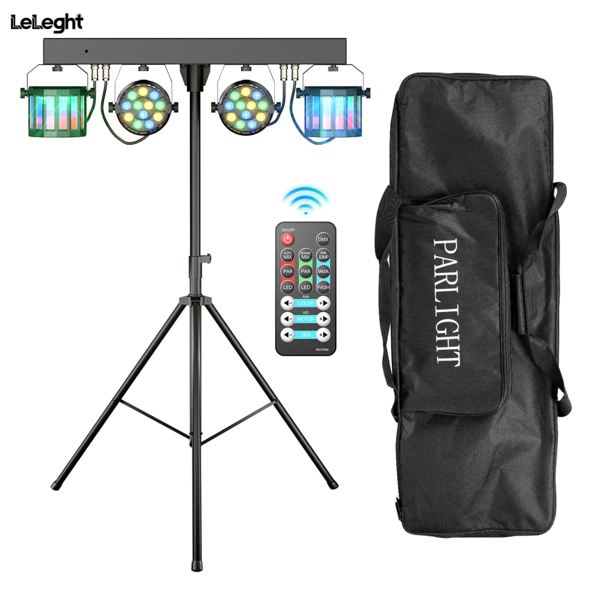 LeLeght 60W Combination Bracket Lights 3/6/15CH Suitable for Churches Concerts Weddings Birthday Parties KTV With Carry Bag