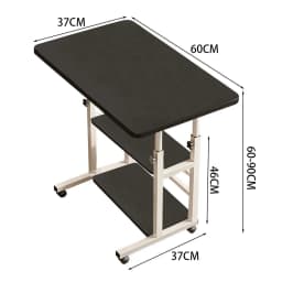 【Lifeideas】Double-Layer Office Desk Movable Bedside Computer Lazy Table with Storage Shelf Laptop White Bedroom Desk Lift Tabl