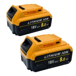 2Pack 8.0Ah Compatible with Dewalt Pin DCB184 18V XR Slide Li-Ion Battery DCB182 DCB183 DCB180 DCB200 Lithium-Ion Power Tool Max