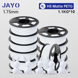 JAYO 10 Rolls 3D High Speed Matte PETG / High Speed Matte PLA 1.75mm 30mm/s - 600mm/s Print Range PETG /PLA 3D Printer Filament