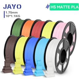JAYO 10 Rolls 3D High Speed Matte PETG / High Speed Matte PLA 1.75mm 30mm/s - 600mm/s Print Range PETG /PLA 3D Printer Filament