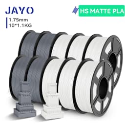 JAYO 10 Rolls 3D High Speed Matte PETG / High Speed Matte PLA 1.75mm 30mm/s - 600mm/s Print Range PETG /PLA 3D Printer Filament