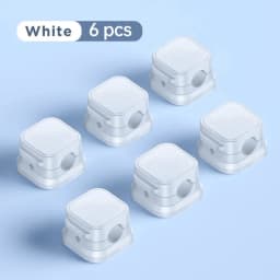 1/3/6 PCS Cable Management Magnetic Cable Organizer Wire Keeper Wall Data Cable Clips Winder Adjustable Cord Holder Under Desk