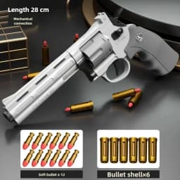 ZP5 357 Revolver Launcher Pistol EVA Soft Dart Bullet Toy Gun Airsoft CS Outdoor Shooting Game Kids Adult Gift