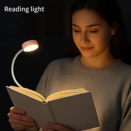 1pc Portable LED Clip-on Reading Light 3 Modes Adjustable Eye Protection Clip-On Study Reading Lamp for Travel Bedroom Book