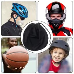Black Helmet Bag Motorcycle Helmet Cover For Storage & Carrying, 3 Sizes Lightweight Hockey Football Helmet Bags With Drawstring