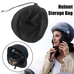 Black Helmet Bag Motorcycle Helmet Cover For Storage & Carrying, 3 Sizes Lightweight Hockey Football Helmet Bags With Drawstring