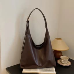 New Retro Tote Bag for Women Large Shoulder Bag Simple Commuter Bag Handmade Tote