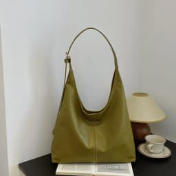 New Retro Tote Bag for Women Large Shoulder Bag Simple Commuter Bag Handmade Tote