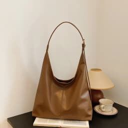 New Retro Tote Bag for Women Large Shoulder Bag Simple Commuter Bag Handmade Tote