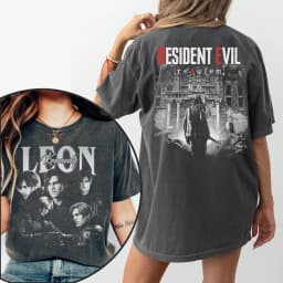 Leon S. Kennedy Resident Evil 9 Requiem Shirt Biohazard Tee Grace Emily Gideon Tee Short Sleeve Women for Spring Summer Unisex