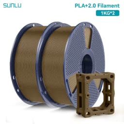 SUNLU 2KG PLA+2.0 3D Printer Filament Tougher and Stronger PLA Plus Filament 1000G/Roll 1.75mm 3D Filament Fits for FDM 3D Print
