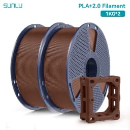 SUNLU 2KG PLA+2.0 3D Printer Filament Tougher and Stronger PLA Plus Filament 1000G/Roll 1.75mm 3D Filament Fits for FDM 3D Print