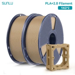 SUNLU 2KG PLA+2.0 3D Printer Filament Tougher and Stronger PLA Plus Filament 1000G/Roll 1.75mm 3D Filament Fits for FDM 3D Print