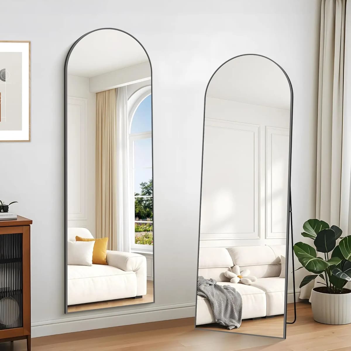 Full Body Mirror Standing Mirror, Full Length Mirror, 162 x 50cm, Large Floor Mirror with Stand for Leaning or Hanging Bedroom