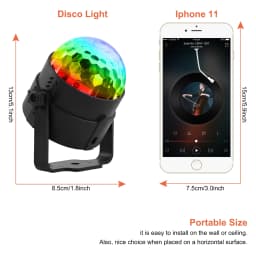 Datewink 2/4Pcs LED Magic Ball Light RGB Disco Ball Stage Lighting Effect Remote Control For DJ Disco Wedding Club Party Karaoke