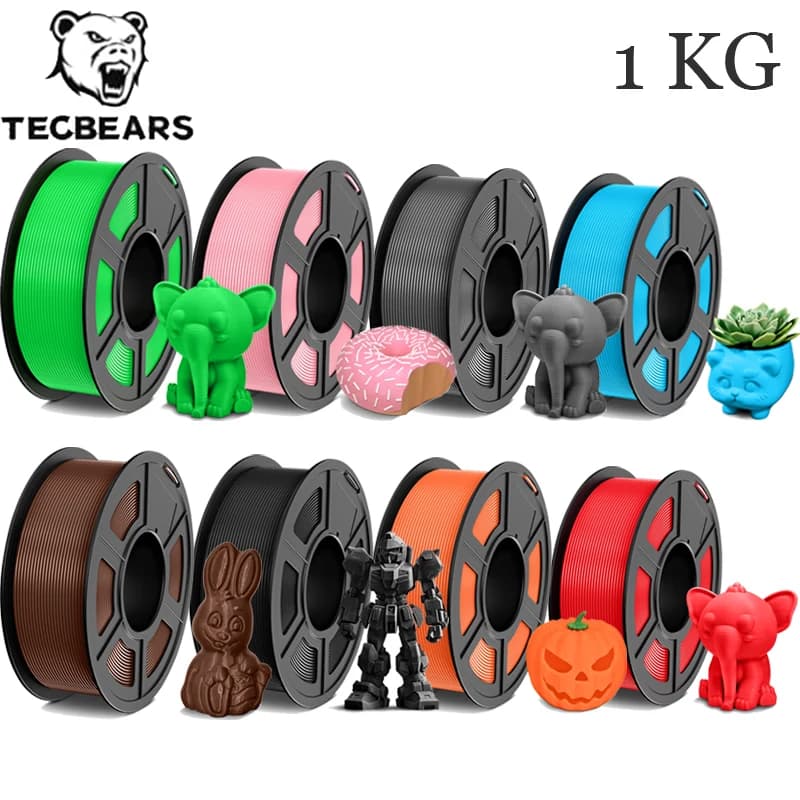 TECBEAS PETG 3D Printer Filament petg 1.75mm Neatly Wound Coloful HighToughness for 3D Filament from warehouse DIY Gift 1Rolls