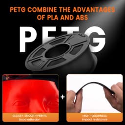 TECBEAS PETG 3D Printer Filament petg 1.75mm Neatly Wound Coloful HighToughness for 3D Filament from warehouse DIY Gift 1Rolls