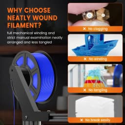 TECBEAS PETG 3D Printer Filament petg 1.75mm Neatly Wound Coloful HighToughness for 3D Filament from warehouse DIY Gift 1Rolls