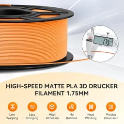JAYO High Speed PLA matte 3D Filament 1.75mm PLA 3D Printer Filament 5Rolls/set Neatly Wound Matte Effect 3D Printing Materials