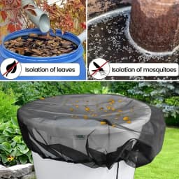 Adjustable Rain Barrel Screen Rainwater Tank Protector Anti Insect Filter Leaf Guard Garden Water Collecting Mesh Netting Cover