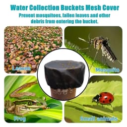 Adjustable Rain Barrel Screen Rainwater Tank Protector Anti Insect Filter Leaf Guard Garden Water Collecting Mesh Netting Cover