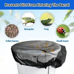 Adjustable Rain Barrel Screen Rainwater Tank Protector Anti Insect Filter Leaf Guard Garden Water Collecting Mesh Netting Cover