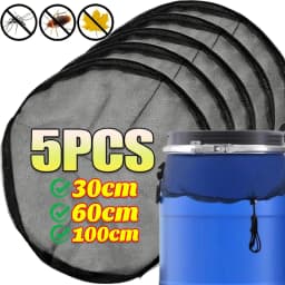 Adjustable Rain Barrel Screen Rainwater Tank Protector Anti Insect Filter Leaf Guard Garden Water Collecting Mesh Netting Cover