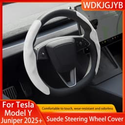 For Tesla Model 3/Y Highland Juniper Steering Wheel Cover Suede Sport Steering Wheel Cover All Season Universal Car Accessories